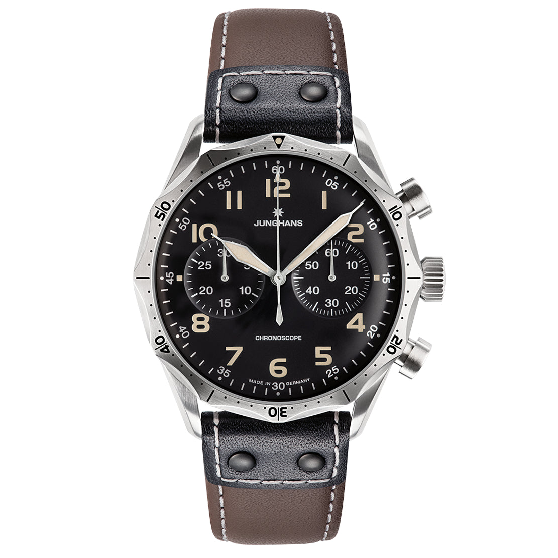 Junghans Meister Pilot Men's Black/Brown Watch