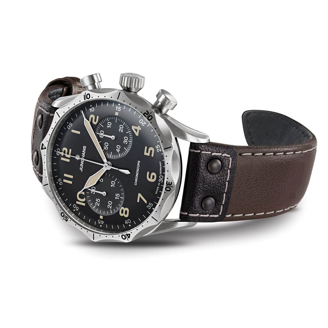 Junghans Meister Pilot Men's Black/Brown Watch