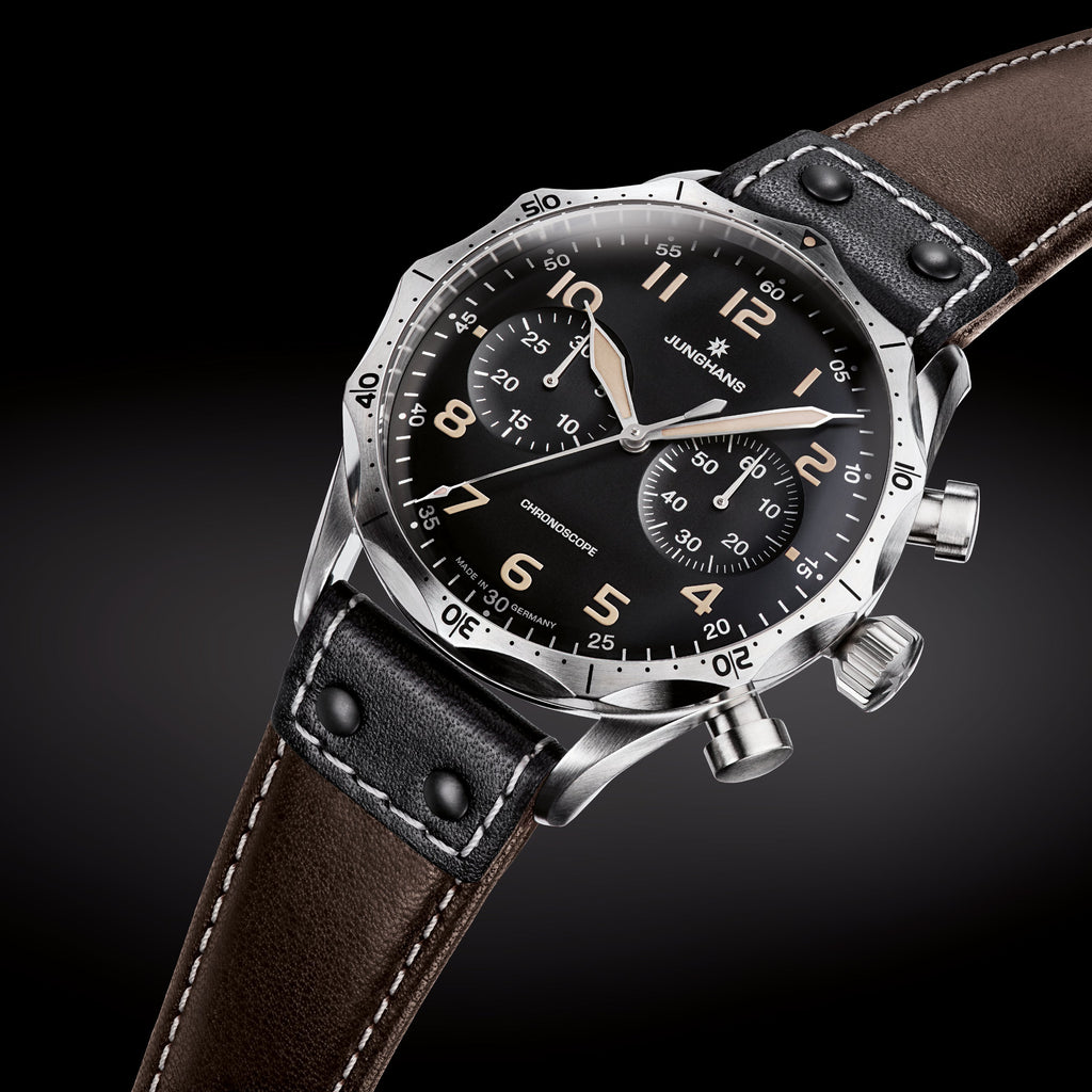 Junghans Meister Pilot Men's Black/Brown Watch
