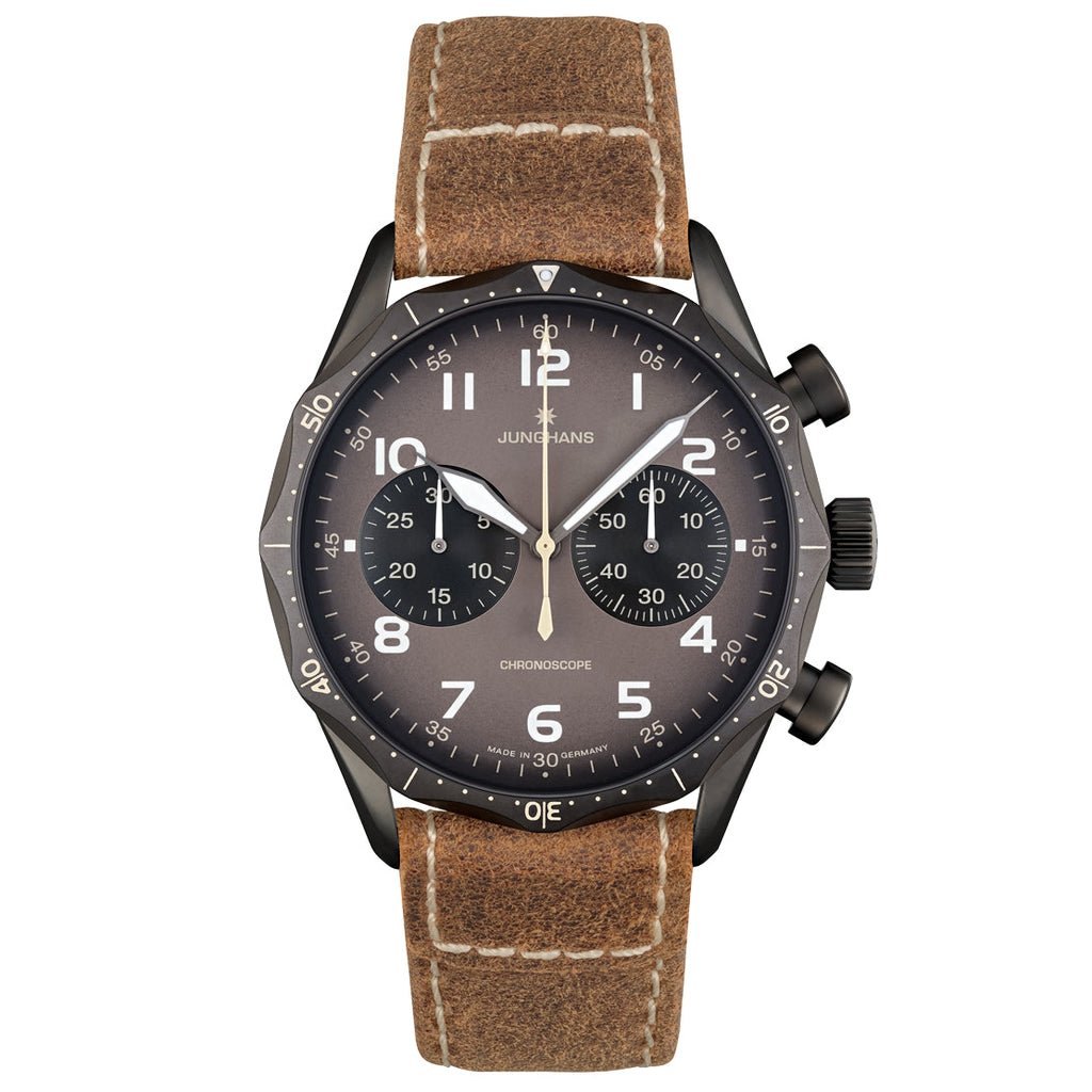 Junghans Meister Pilot Men's Black/Brown Watch