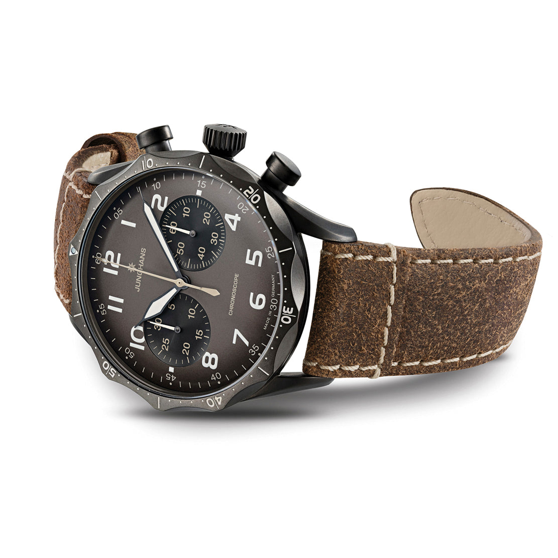 Junghans Meister Pilot Men's Black/Brown Watch