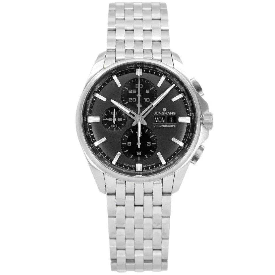 Junghans Meister S Chronoscope Men's Black/Silver Watch