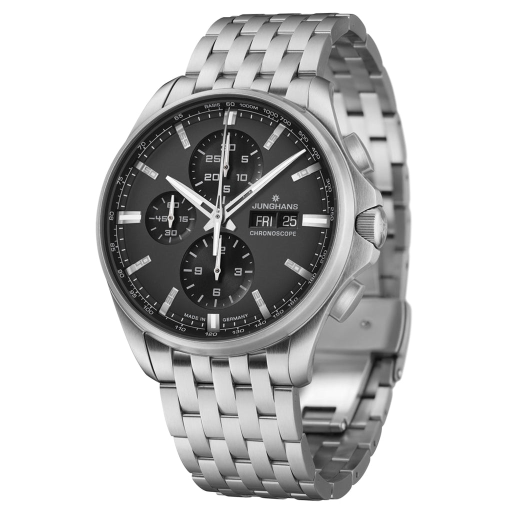 Junghans Meister S Chronoscope Men's Black/Silver Watch