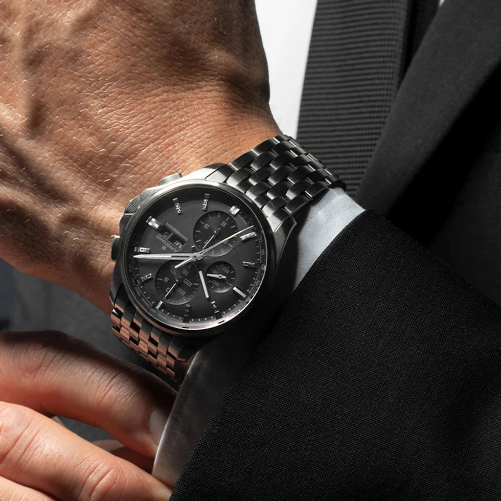 Junghans Meister S Chronoscope Men's Black/Silver Watch