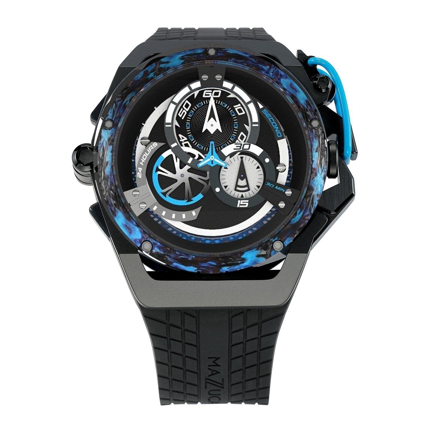 Mazzucato Black Rim Monza Formula 1 Chronograph Watch RIM