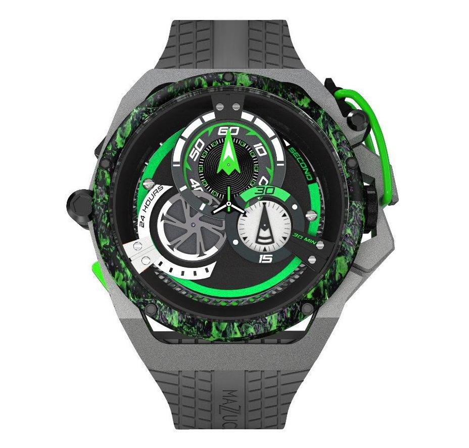 Mazzucato Grey Rim Monza Formula 1 Chronograph Watch RIM