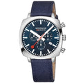Mondaine Grand Cushion Chrono Square Men's Blue Watch