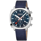 Mondaine Grand Cushion Chrono Square Men's Blue Watch