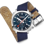 Mondaine Grand Cushion Chrono Square Men's Blue Watch