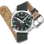 Mondaine Grand Cushion Chrono Square Men's Green Watch