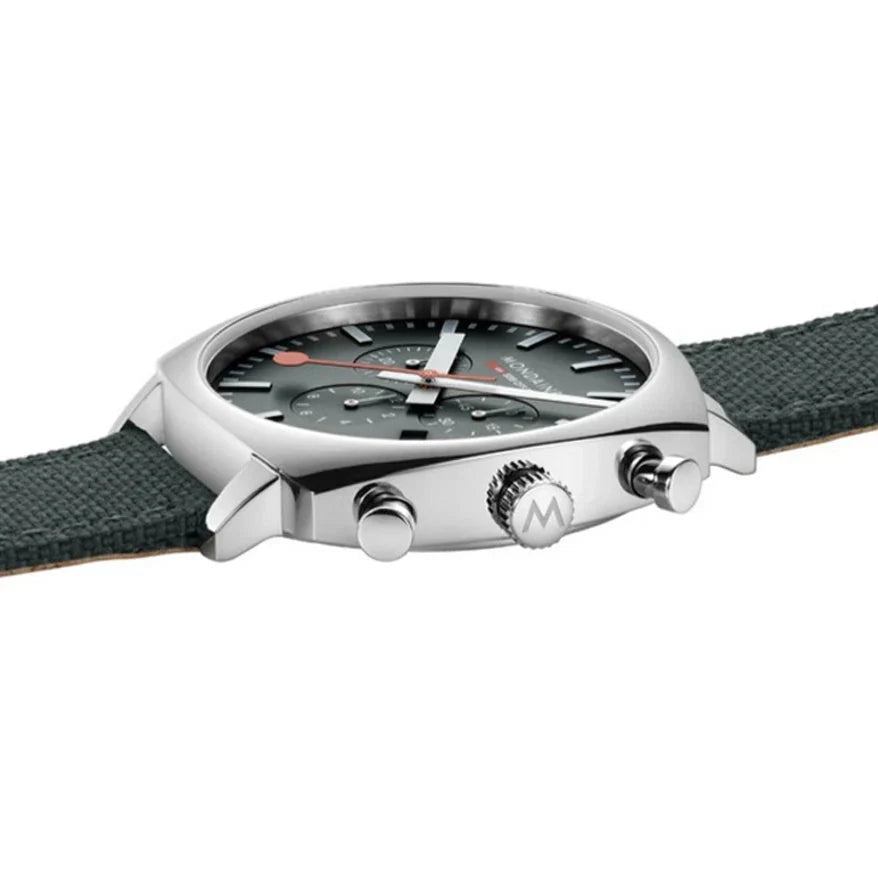 Mondaine Grand Cushion Chrono Square Men's Green Watch