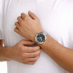 Mondaine Grand Cushion Chrono Square Men's Green Watch