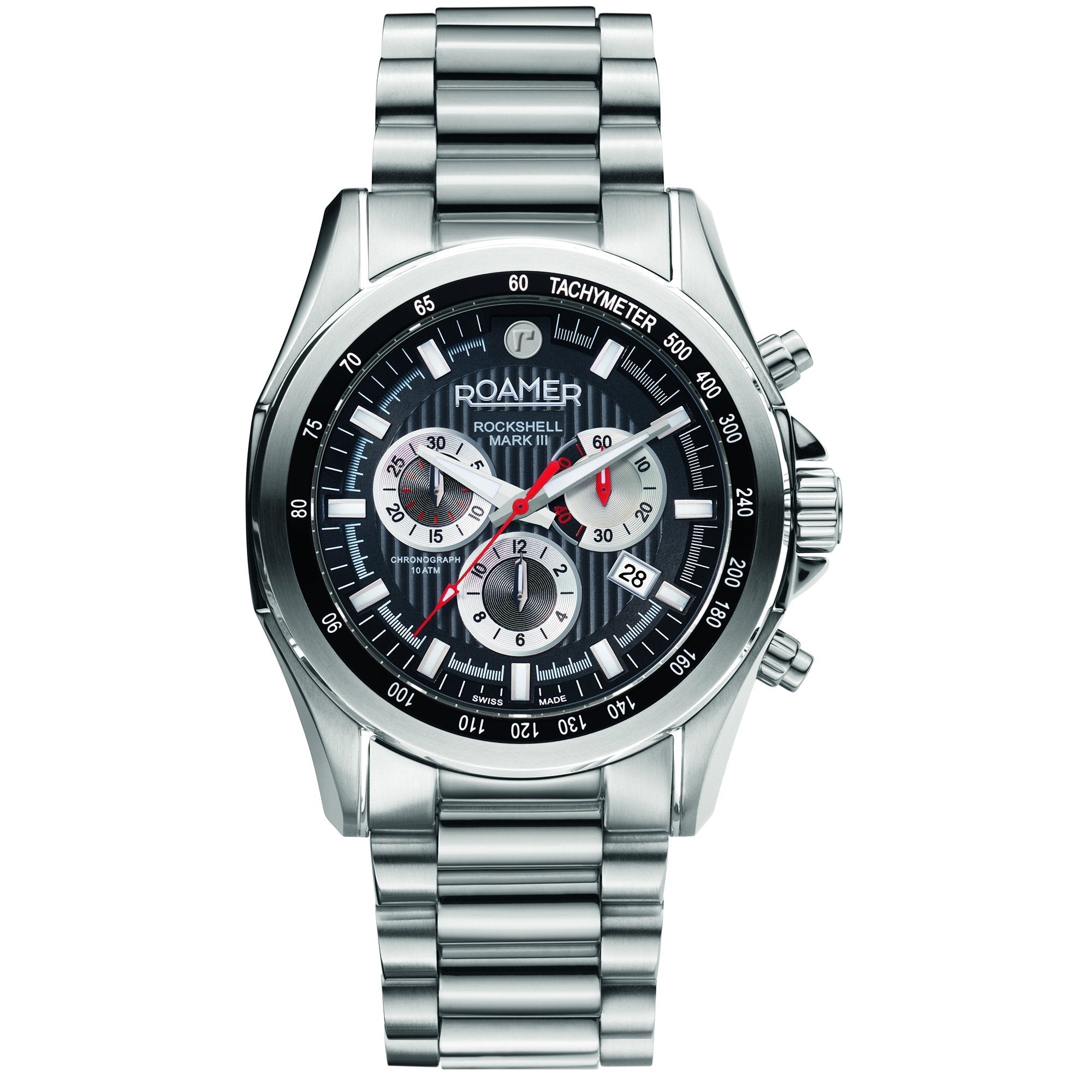 Roamer Men's Black Rockshell Mark III Chrono Watch