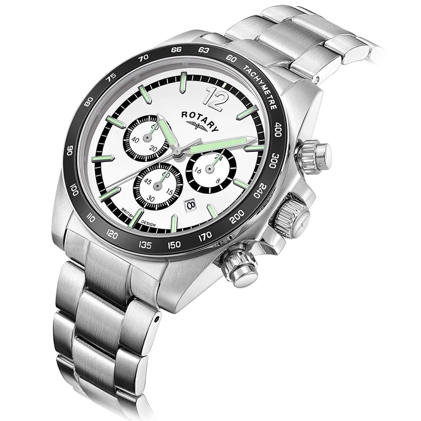Rotary Henley Chrono Men's Silver Watch