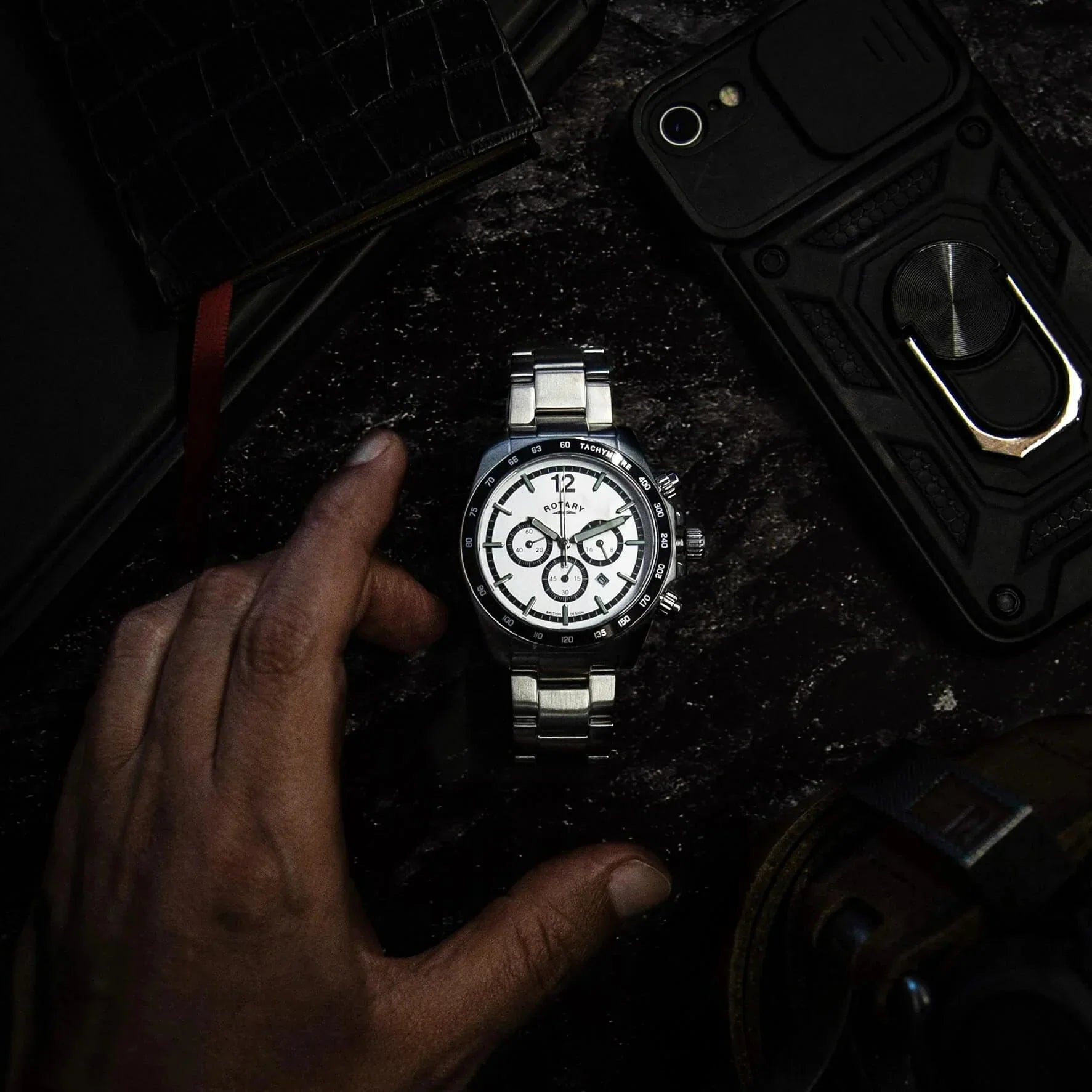 Rotary Henley Chrono Men's Silver Watch