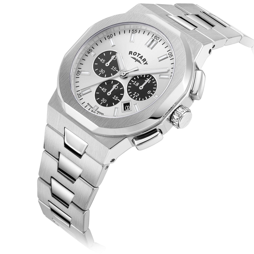 Rotary Regent Chrono Men's Silver Watch