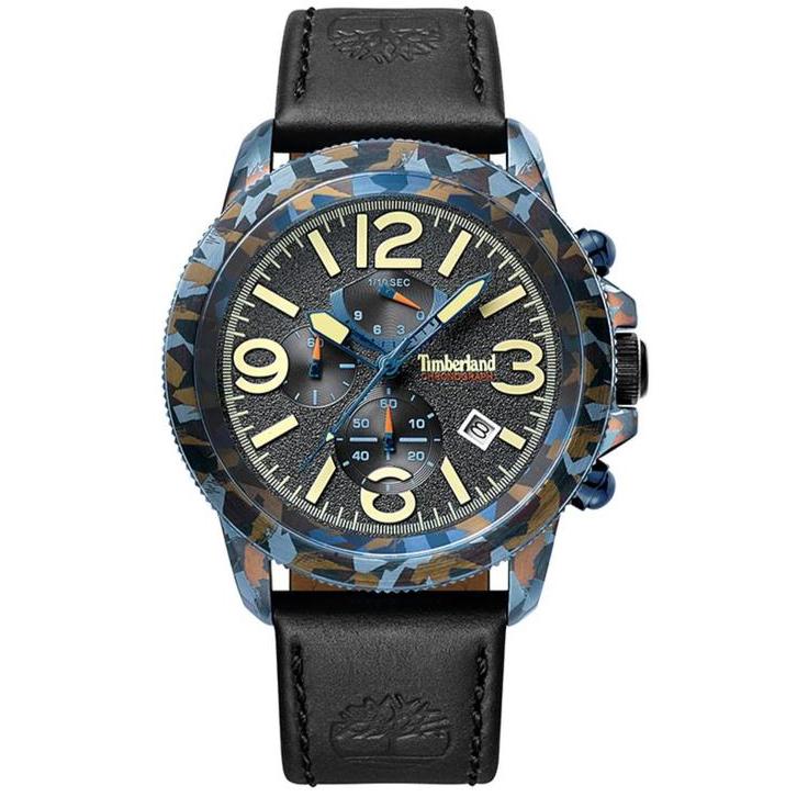 Timberland Ashbrook 46mm Black Camo Men's Watch