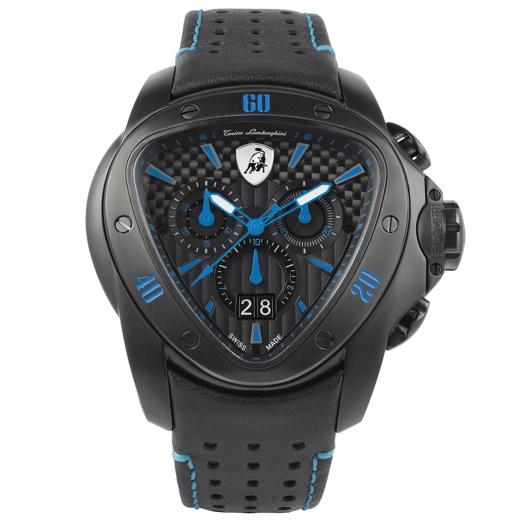 Tonino Lamborghini Men's Black Spyder Chronograph Watch