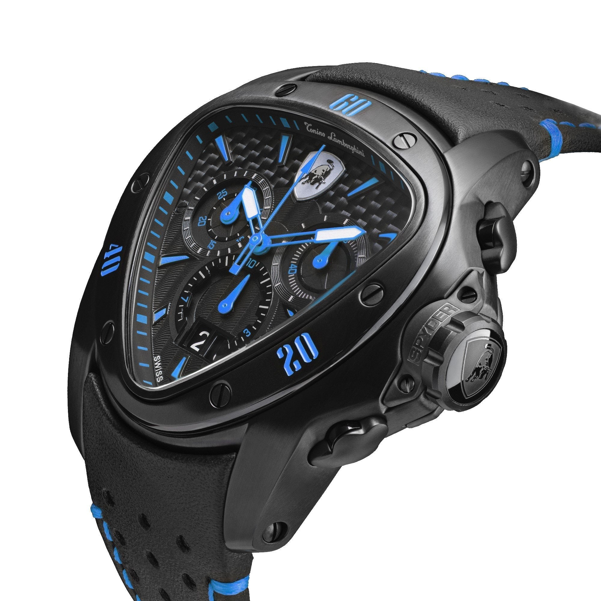 Tonino Lamborghini Men's Black Spyder Chronograph Watch