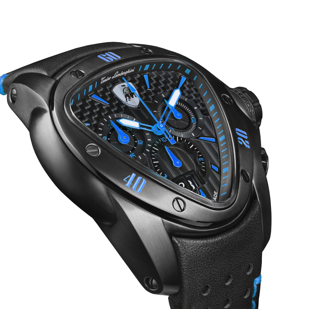 Tonino Lamborghini Men's Black Spyder Chronograph Watch