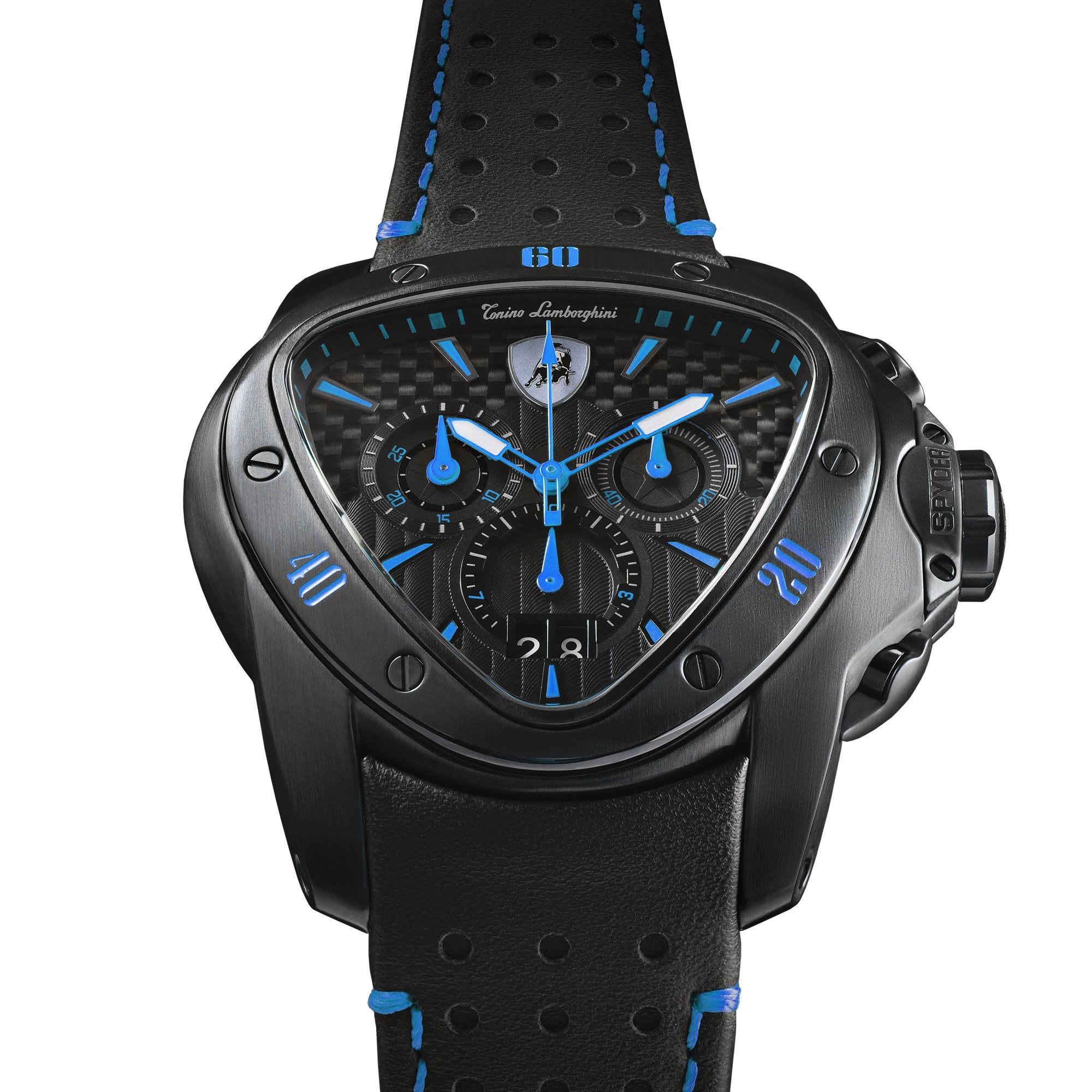 Tonino Lamborghini Men's Black Spyder Chronograph Watch