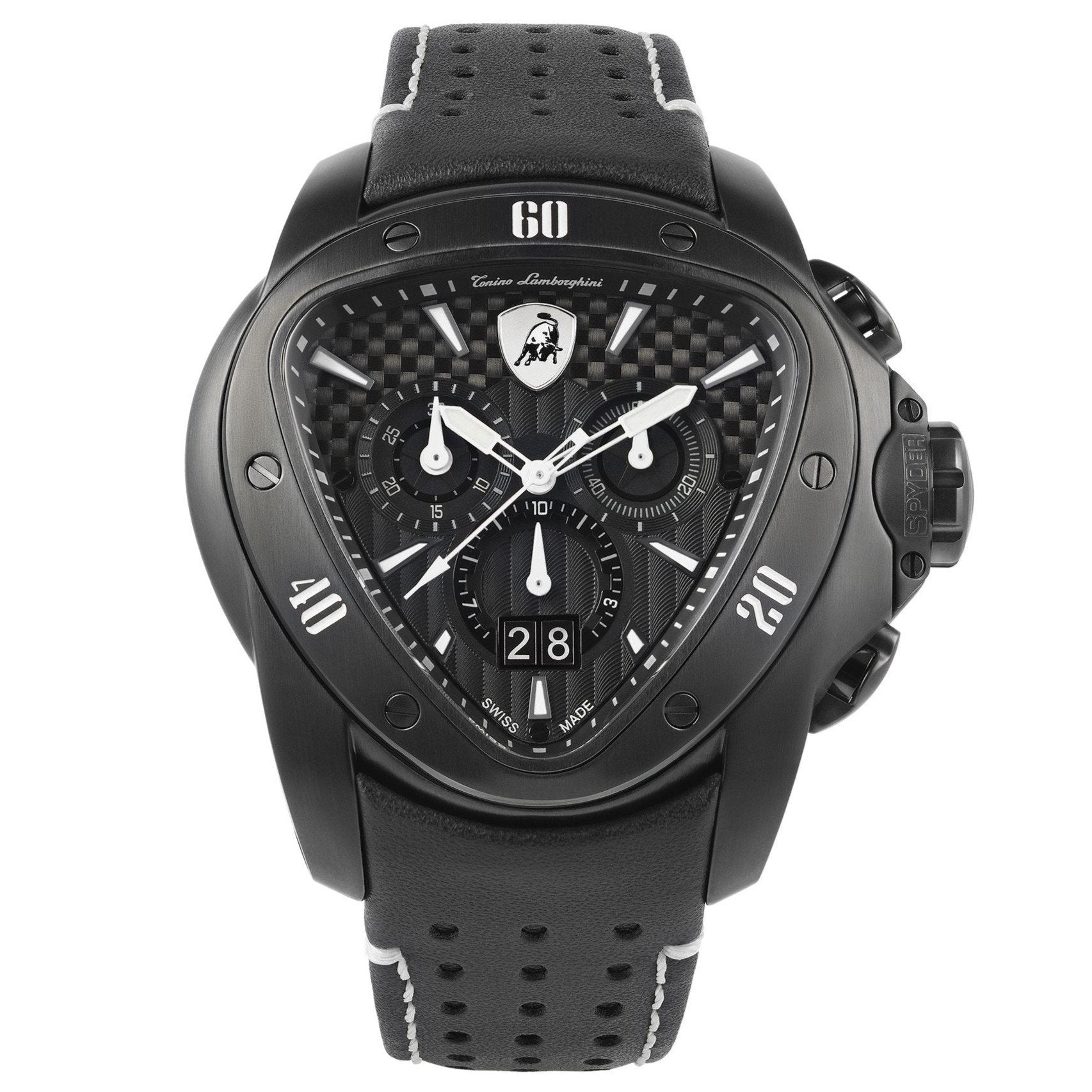 Tonino Lamborghini Men's Black Spyder Chronograph Watch