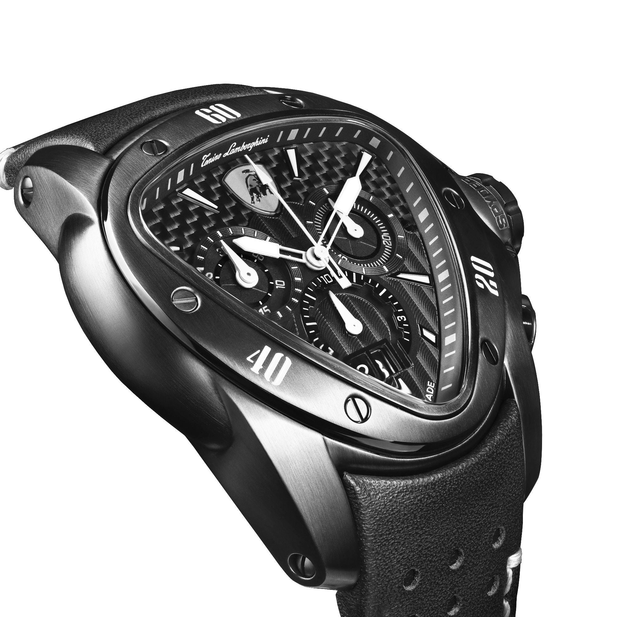Tonino Lamborghini Men's Black Spyder Chronograph Watch