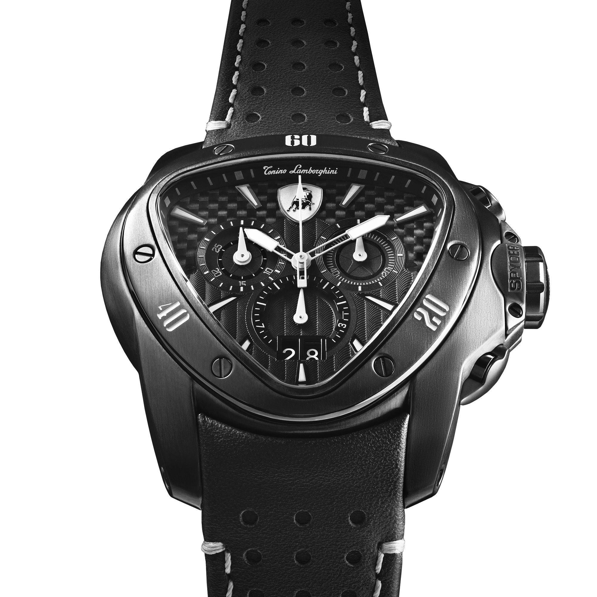 Tonino Lamborghini Men's Black Spyder Chronograph Watch