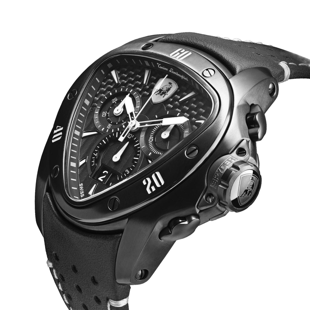 Tonino Lamborghini Men's Black Spyder Chronograph Watch