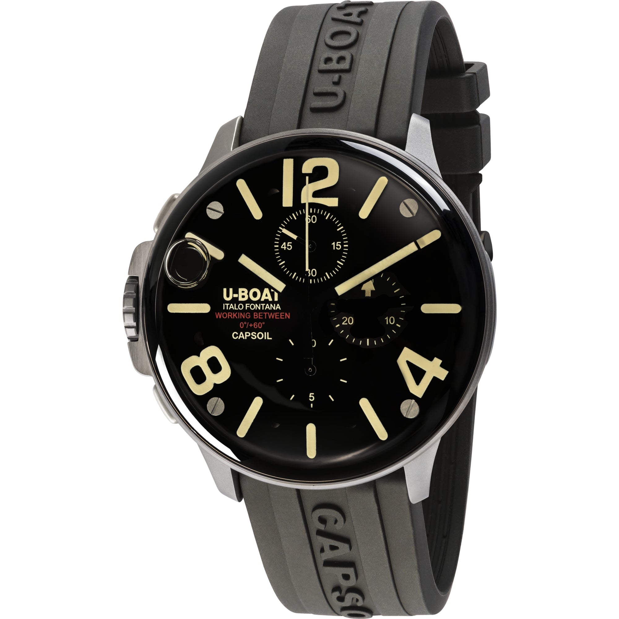 U-Boat Men's Black Capsoil Chronograph Watch
