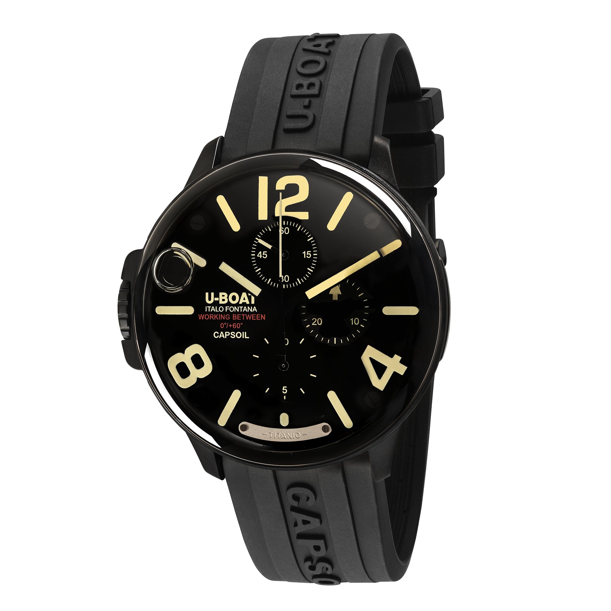 U-Boat Capsoil 45 Chrono Titanium DLC Men's Watch