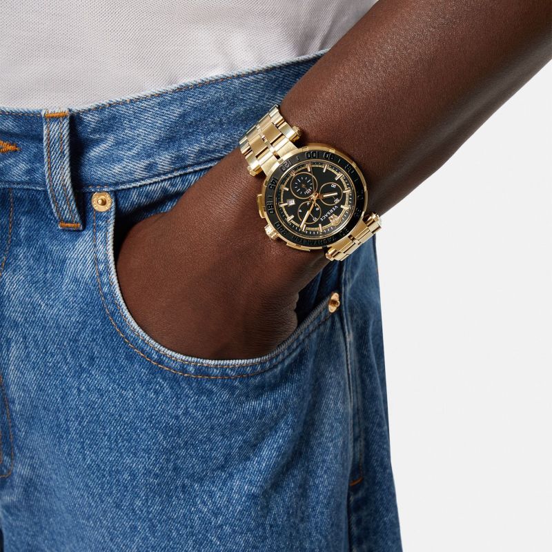 Versace Greca Chrono Men's Gold Watch