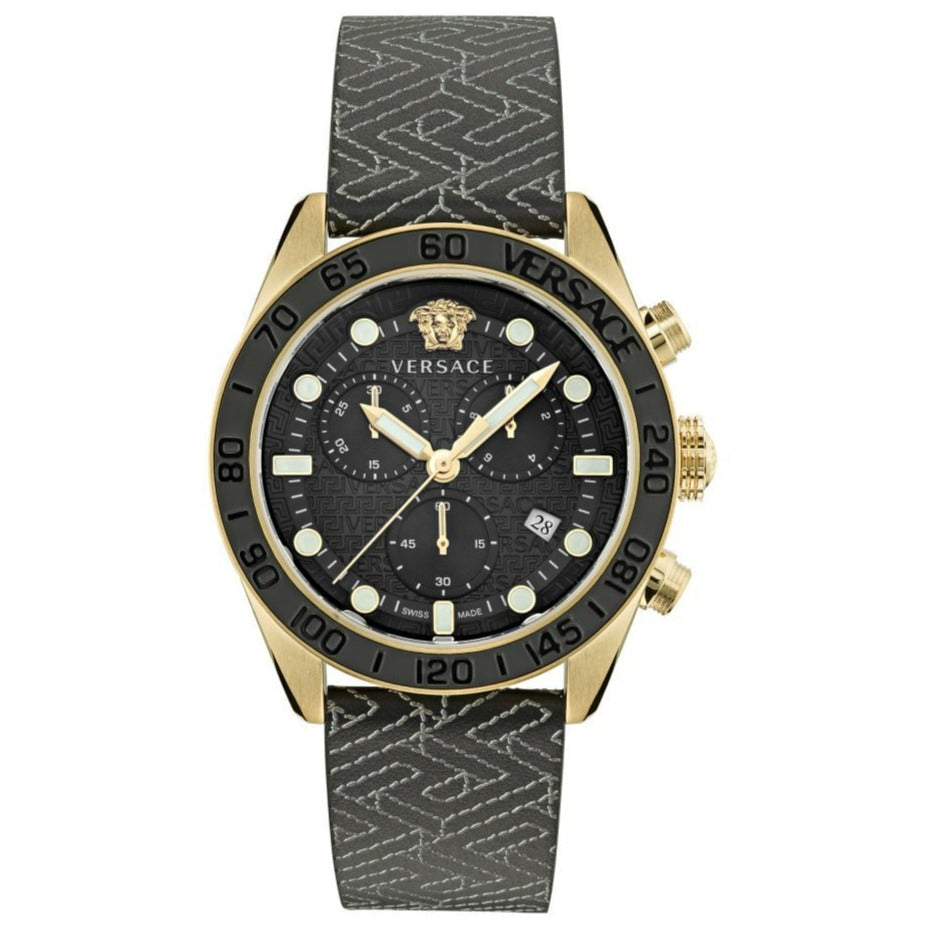 Versace Greca Dome Men's Grey Watch