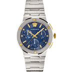 Versace Greca Logo CHR Men's Blue Watch