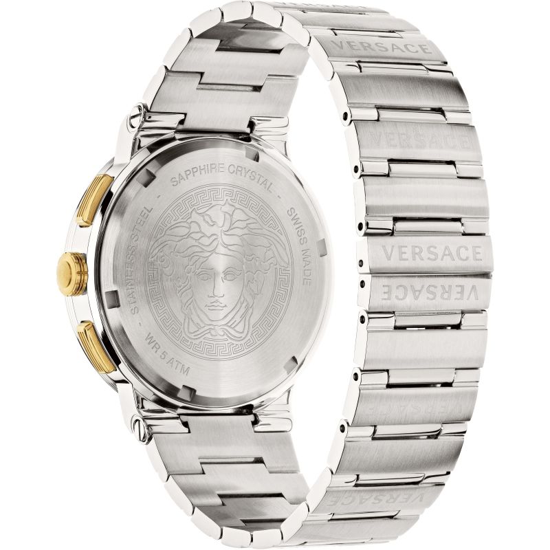 Versace Greca Logo CHR Men's Blue Watch