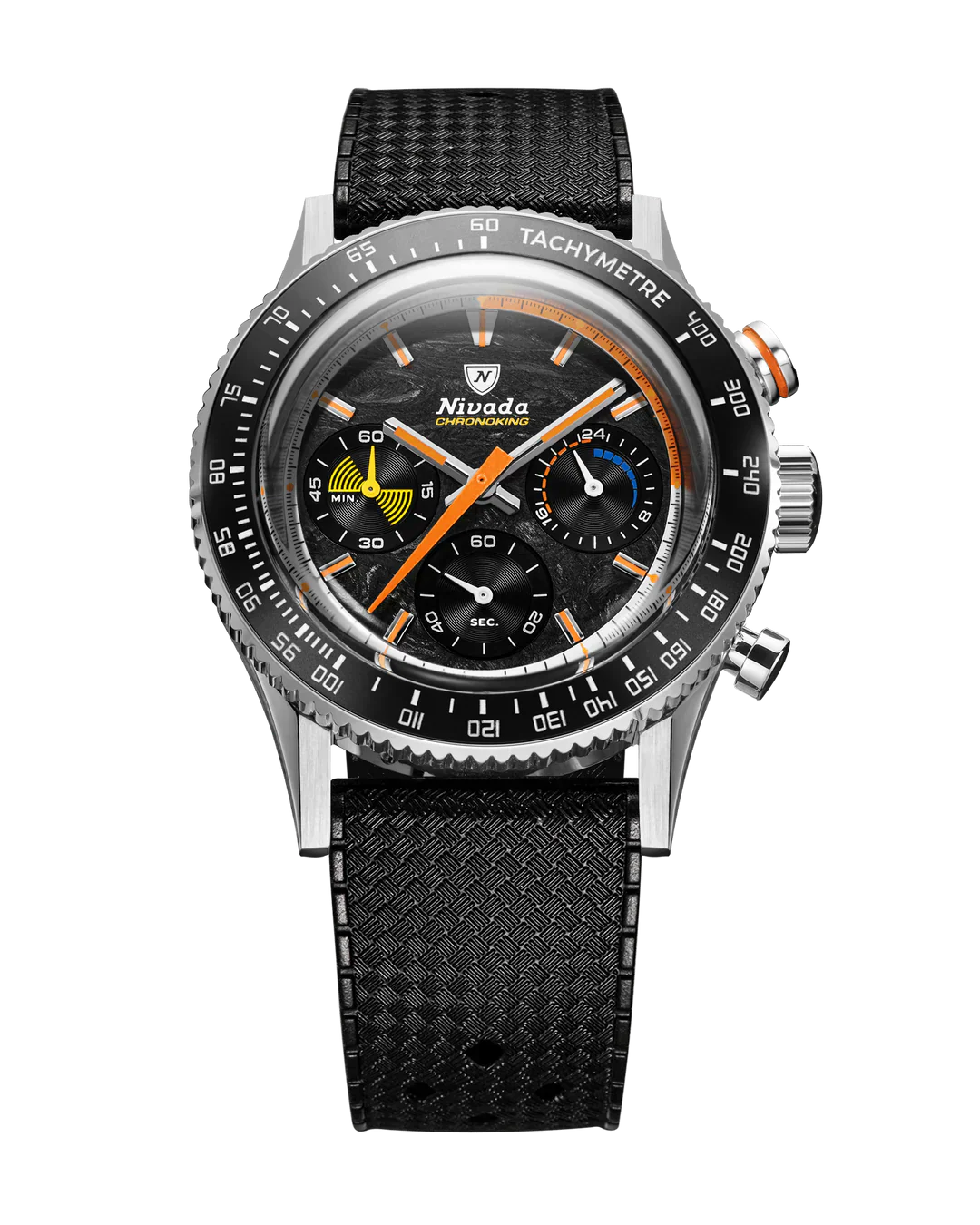 Chronoking Mecaquartz Racing Carbon | 38mm, Mens Watch