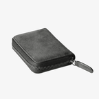 Credit Card - Alcantara Zipper Wallet - Space Grey