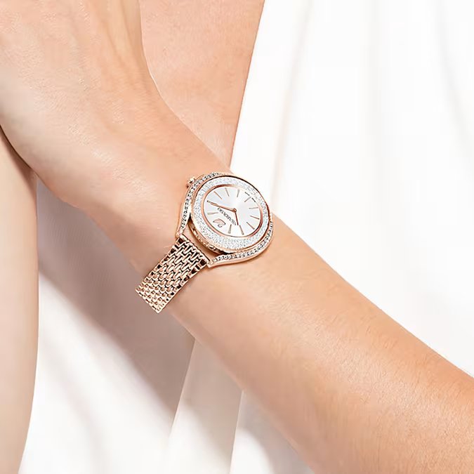 Swarovski Crystalline Aura Ladies Rose Gold Watch