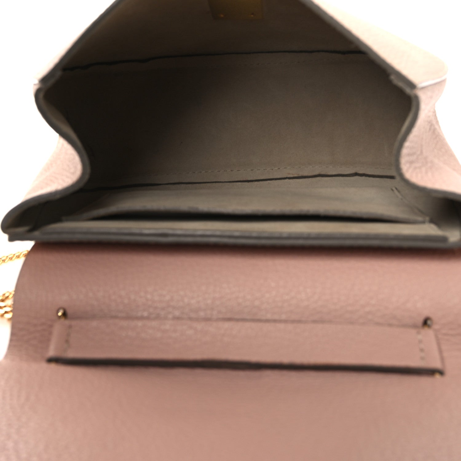 Grained Lambskin Drew Shoulder Bag Cement Pink
