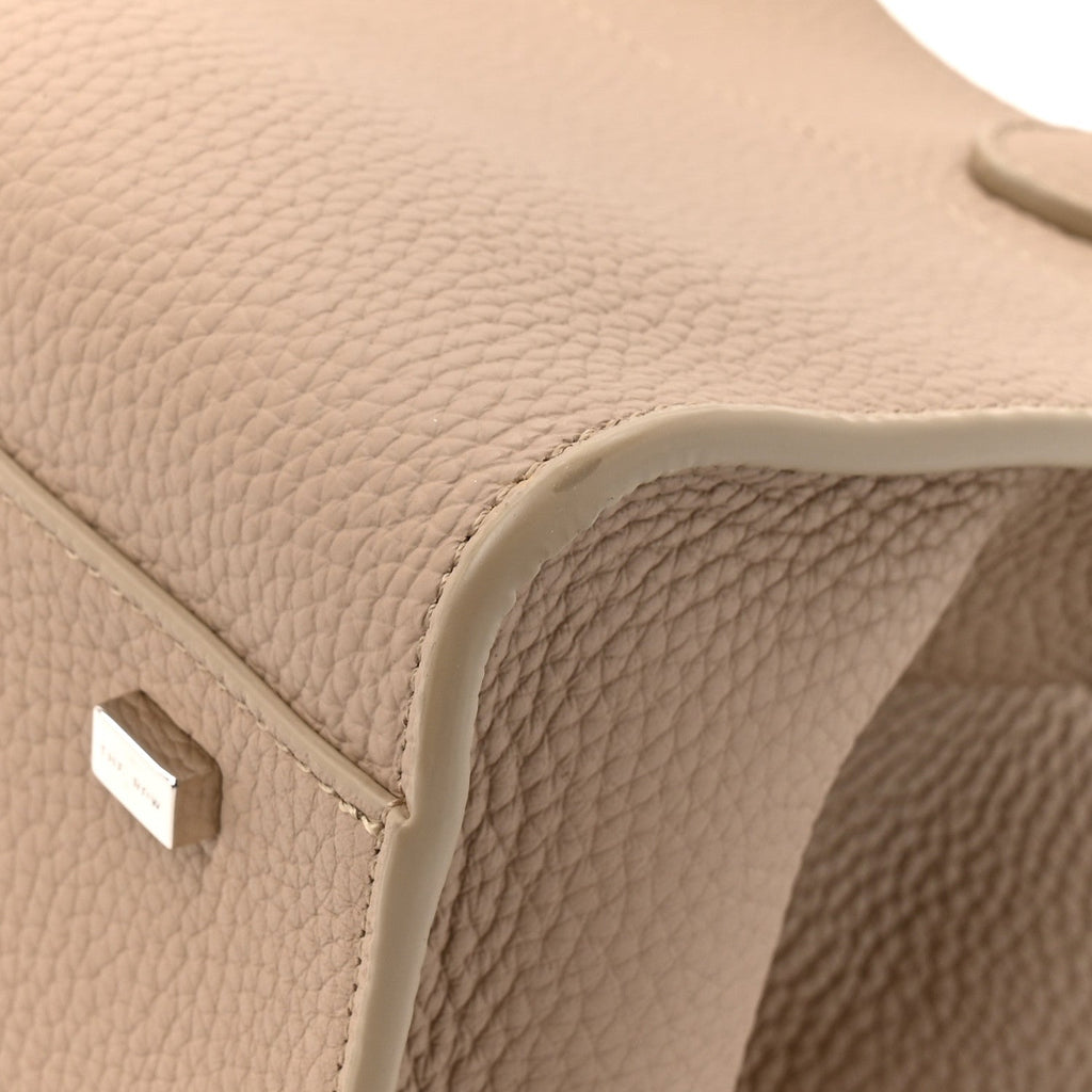 Grained Calfskin Soft Margaux 10 Bag Dark Taupe