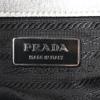 Metallic Nappa Gaufre Messenger Tote Argento
