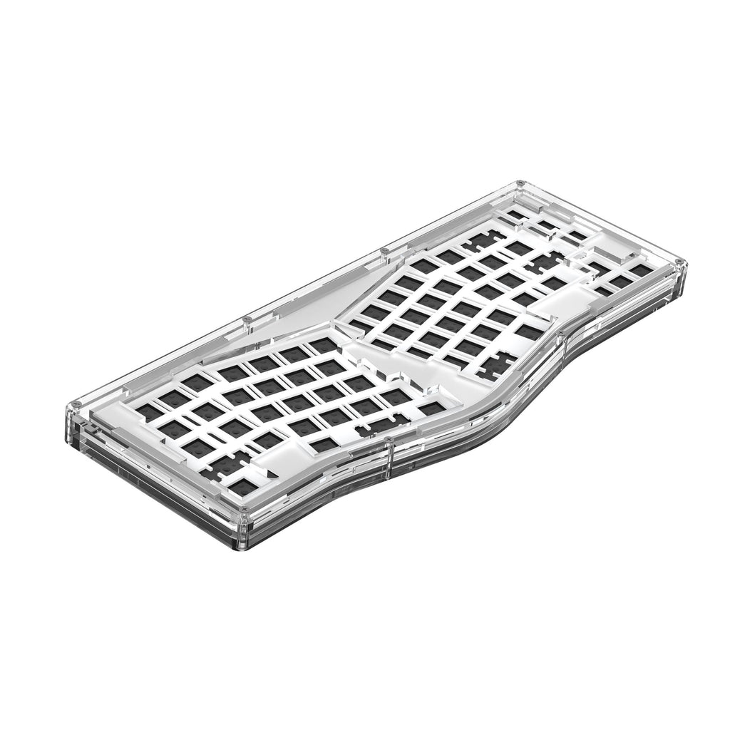 Customized Mechanical Keyboard Kit Alice Layout Support QMK VIA Gasket Mount Hot Swap RGB Wired Acrylic Stacked - Keyboard Kit Only