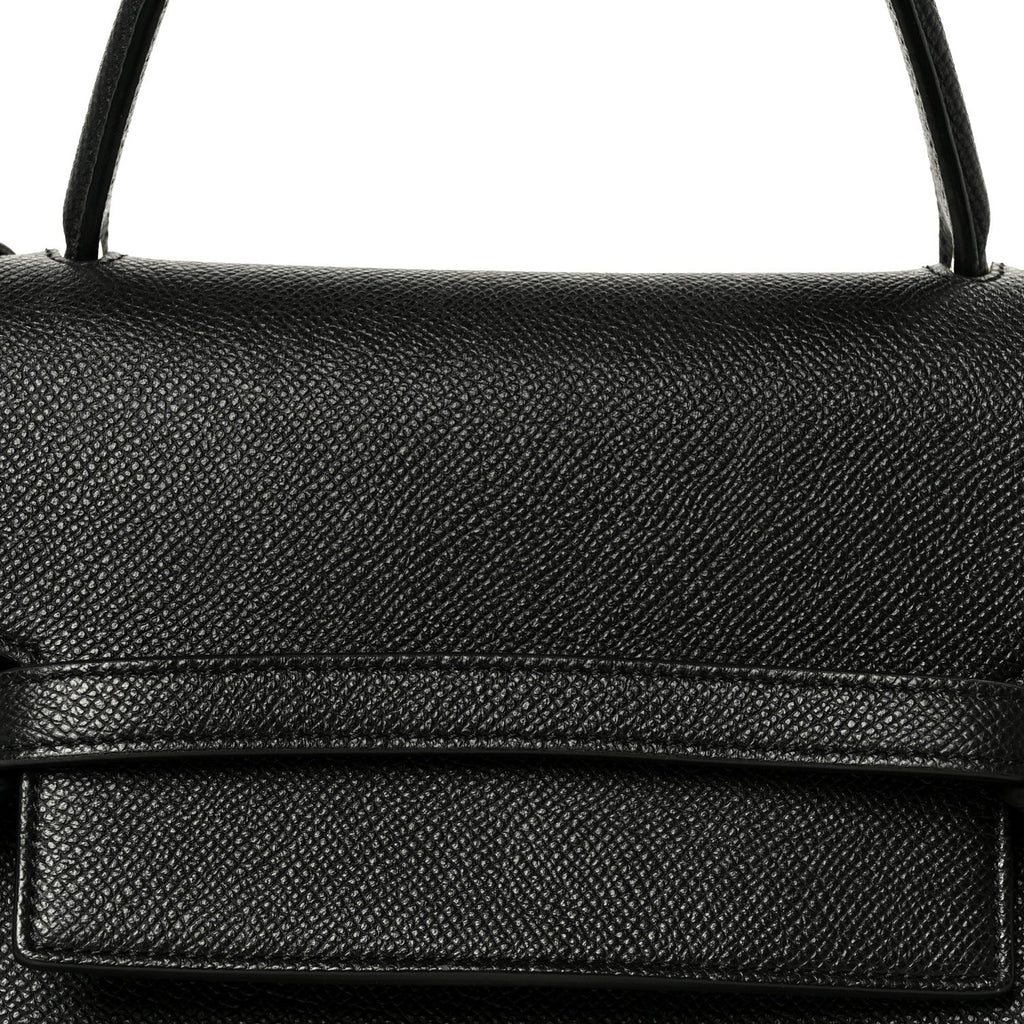 Grained Calfskin Micro Belt Bag Black