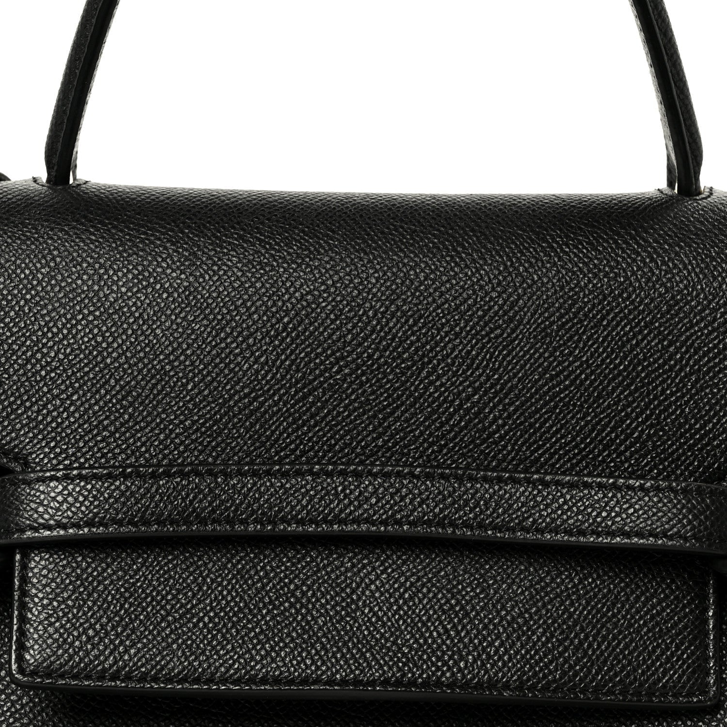 Grained Calfskin Micro Belt Bag Black