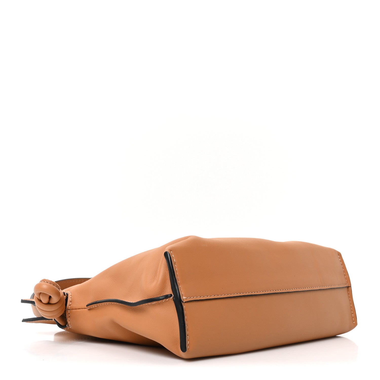 Calfskin Mini Flamenco Knot Clutch Warm Desert