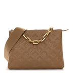 Lambskin Embossed Monogram Coussin PM Camel