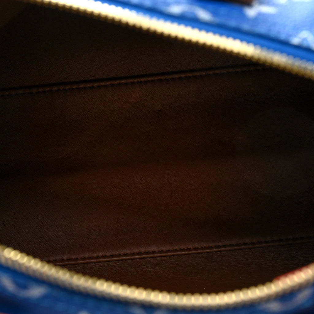 Calfskin Monogram Speedy P9 Bandouliere 25 Blue