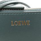 Shiny Calfskin Puzzle Fold Pouch Vetiver