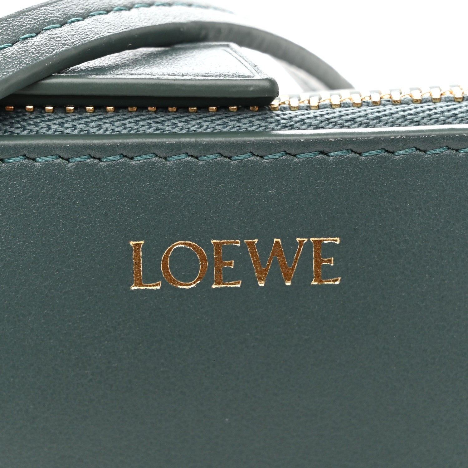 Shiny Calfskin Puzzle Fold Pouch Vetiver