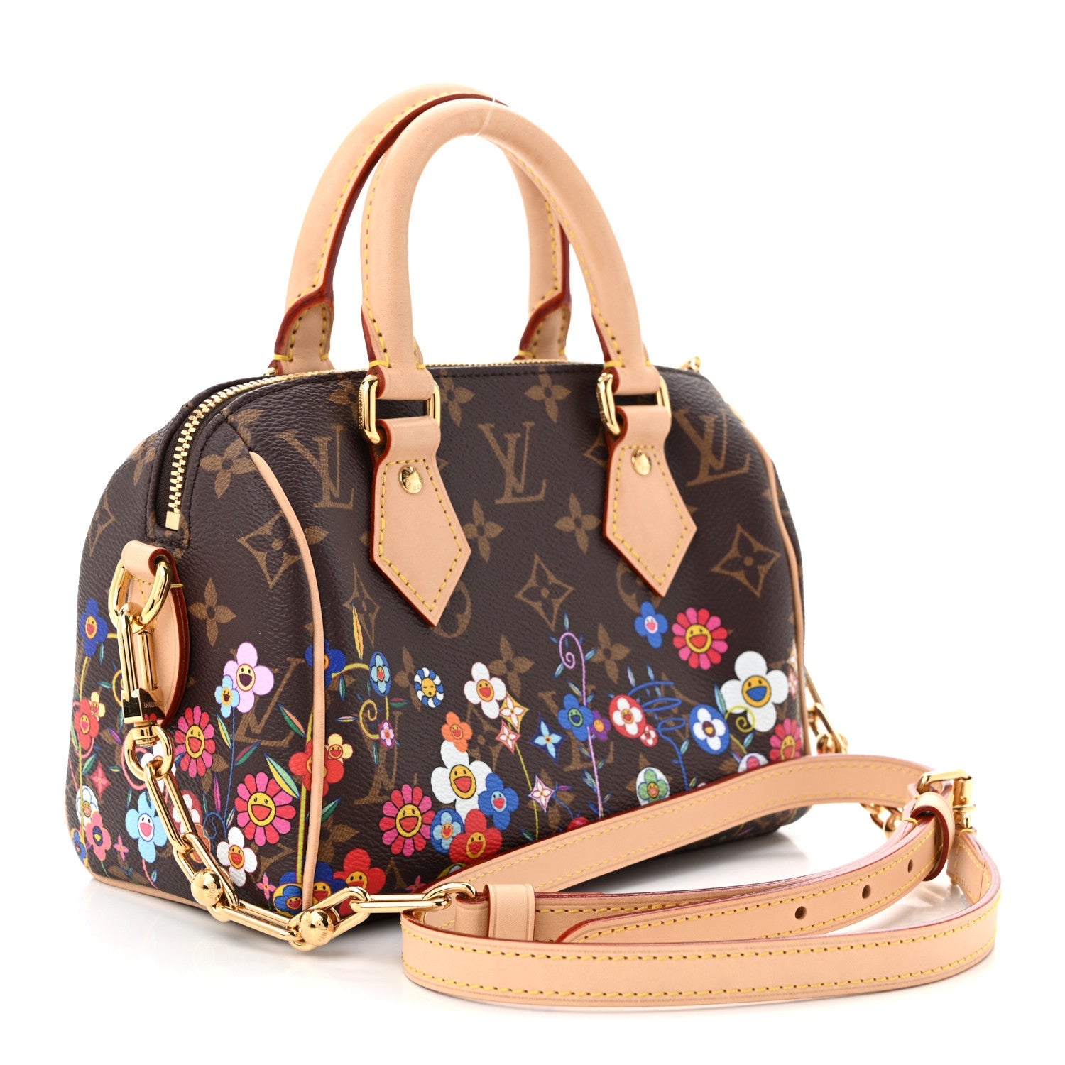 LV X TM Monogram Flowers Speedy Bandouliere 20